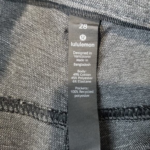 Lululemon Pants Mens 28 Gray Stretch Slim Tech Canvas Comfort M5983S - Picture 5 of 11